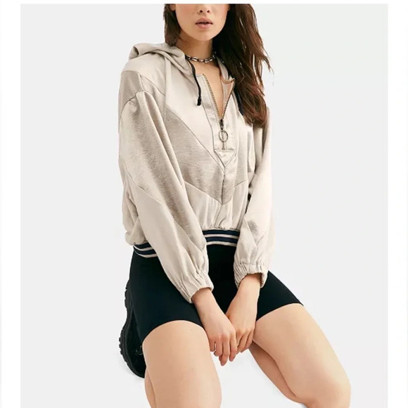 FREE PEOPLE Movement Starshine Cropped Quarter Zip Hoodie - Picture 2 of 14